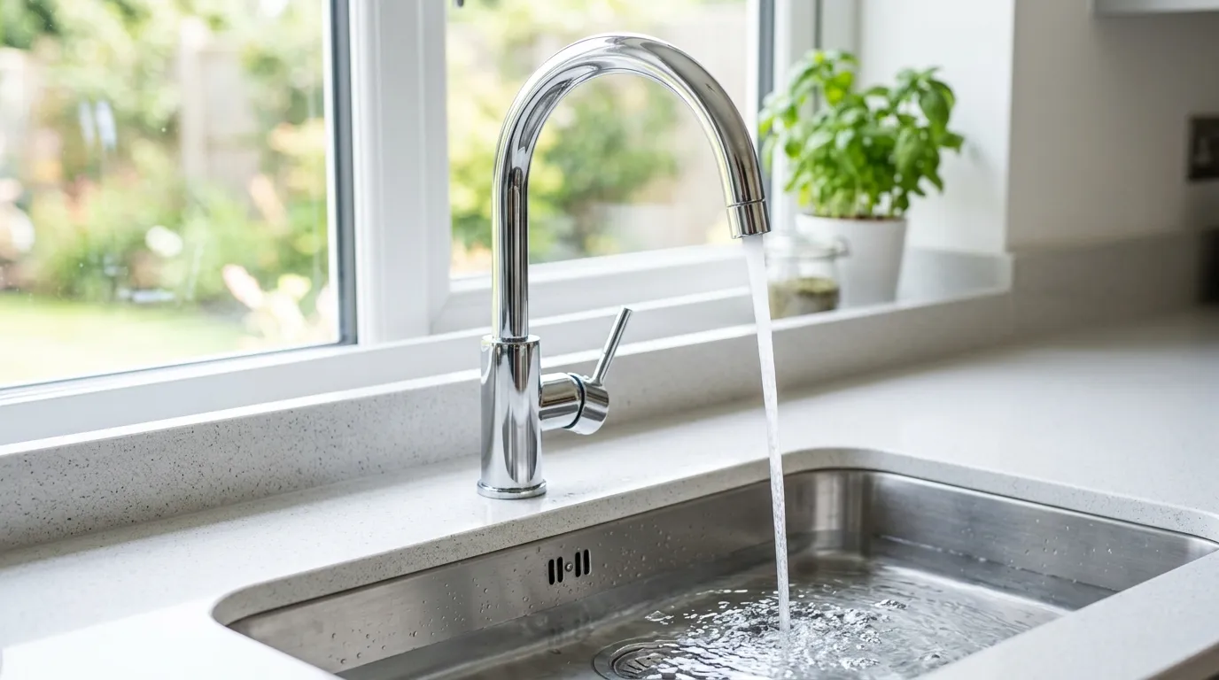 Local Plumbing Master Pros same day plumber fixing a faucet in Plymouth, WI